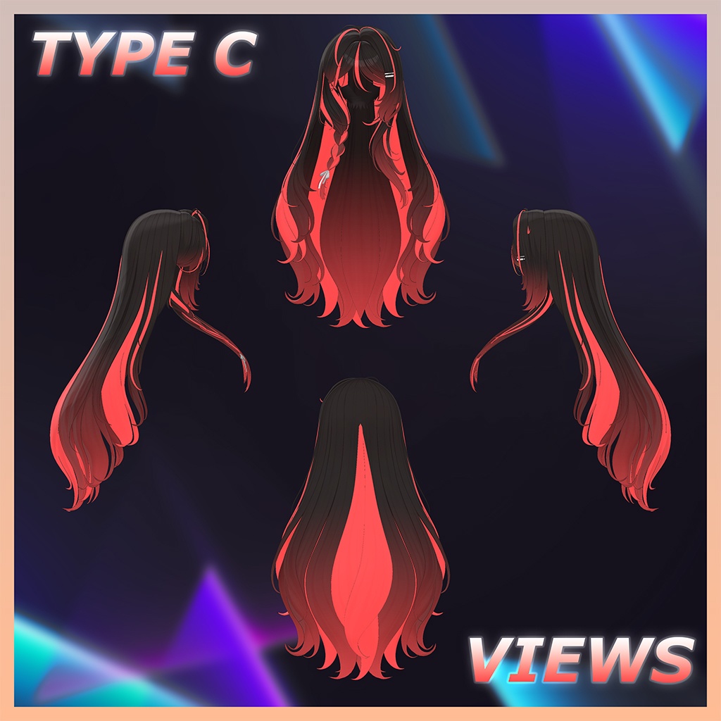 ♡⑅ Melia Hair ⑅♡ Highlights Texture 【VRC Hair Texture - WishList】