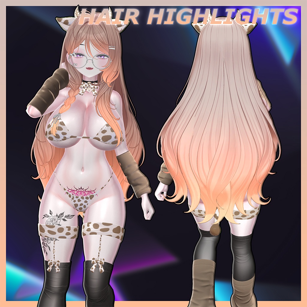 ♡⑅ Melia Hair ⑅♡ Highlights Texture 【VRC Hair Texture - WishList】