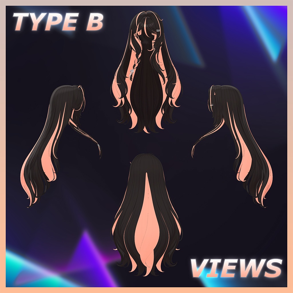 ♡⑅ Melia Hair ⑅♡ Highlights Texture 【VRC Hair Texture - WishList】