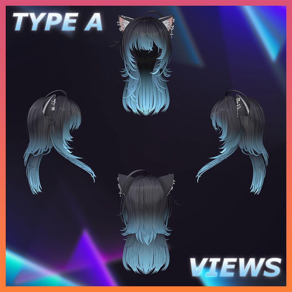 Fuzz-Hair Highlights Texture 【VRC Hair Texture - MOMORI】