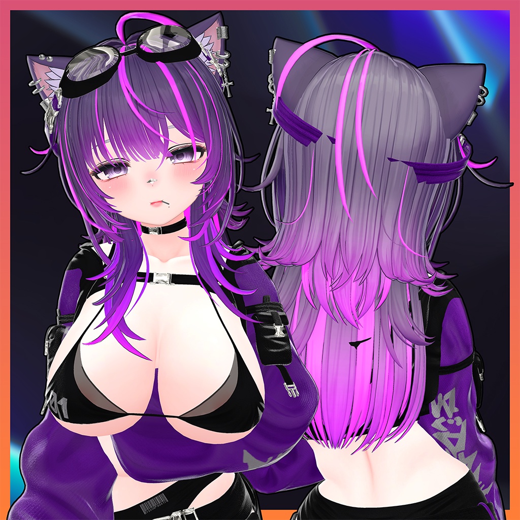 Fuzz-Hair Highlights Texture 【VRC Hair Texture - MOMORI】