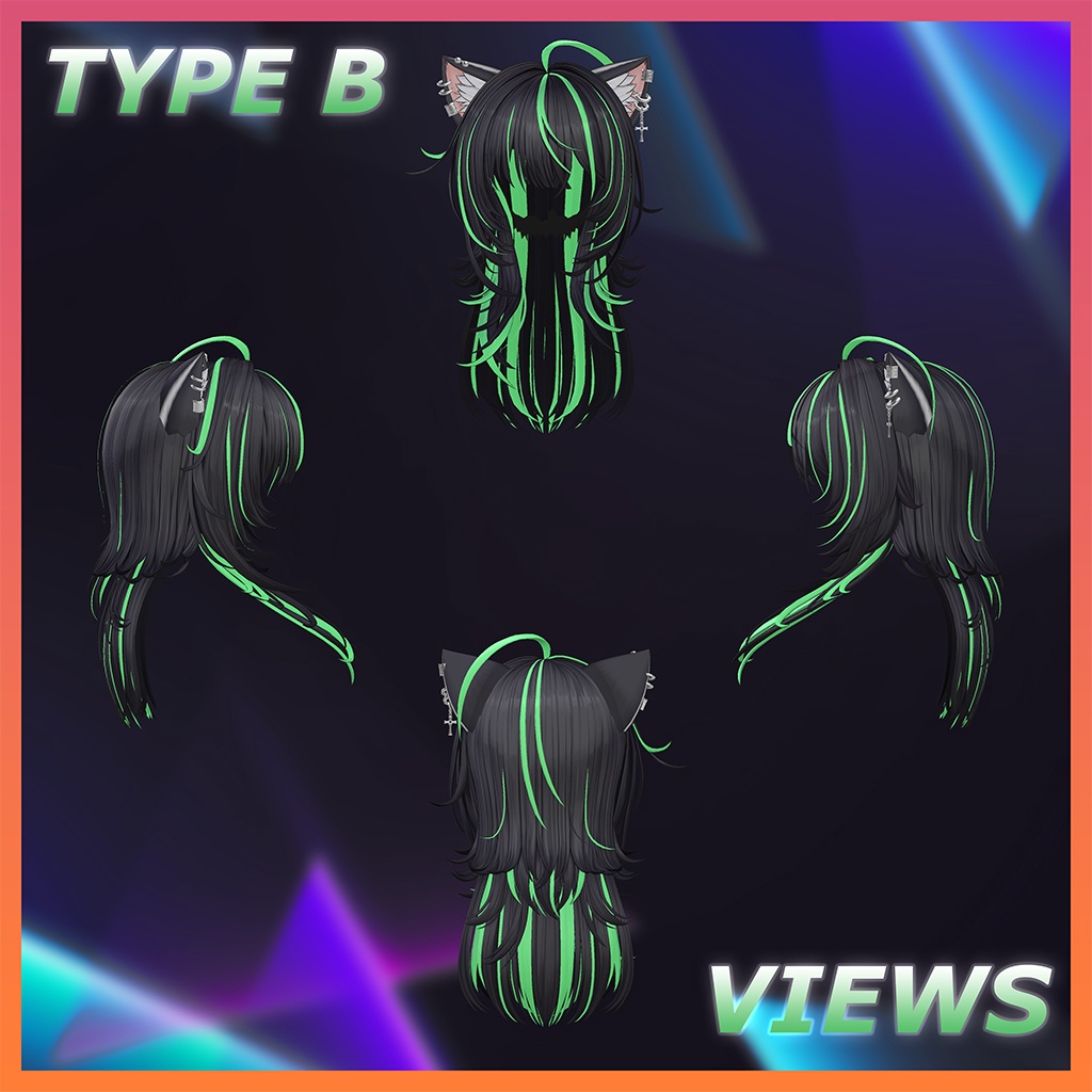 Fuzz-Hair Highlights Texture 【VRC Hair Texture - MOMORI】