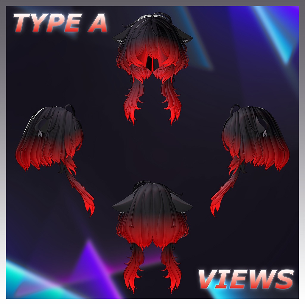 Sheep Wolf Bob Hair Highlights Texture 【VRC Hair Texture - GLAY Unknown】