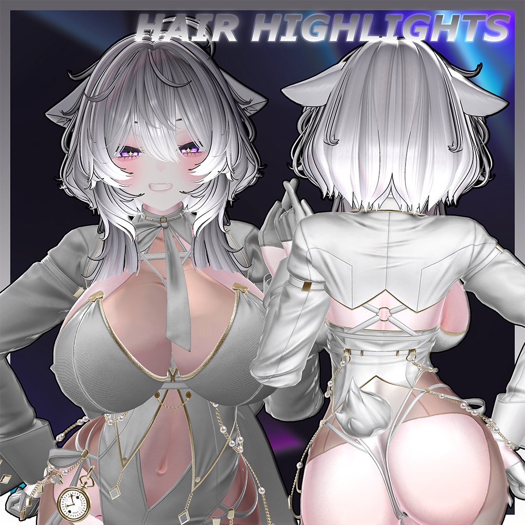 Sheep Wolf Bob Hair Highlights Texture 【VRC Hair Texture - GLAY Unknown】