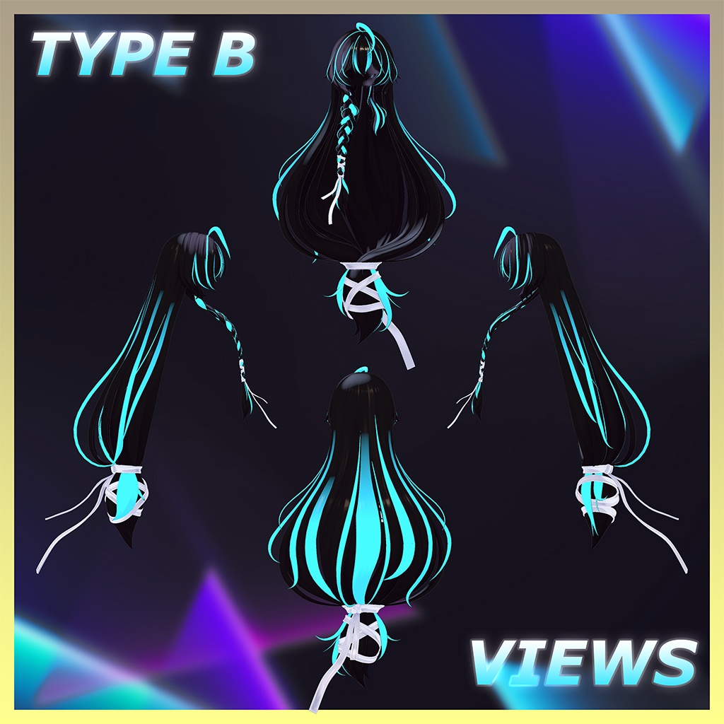 Mayo Hair Highlights Texture 【VRC Hair Texture - Chocolate rice】