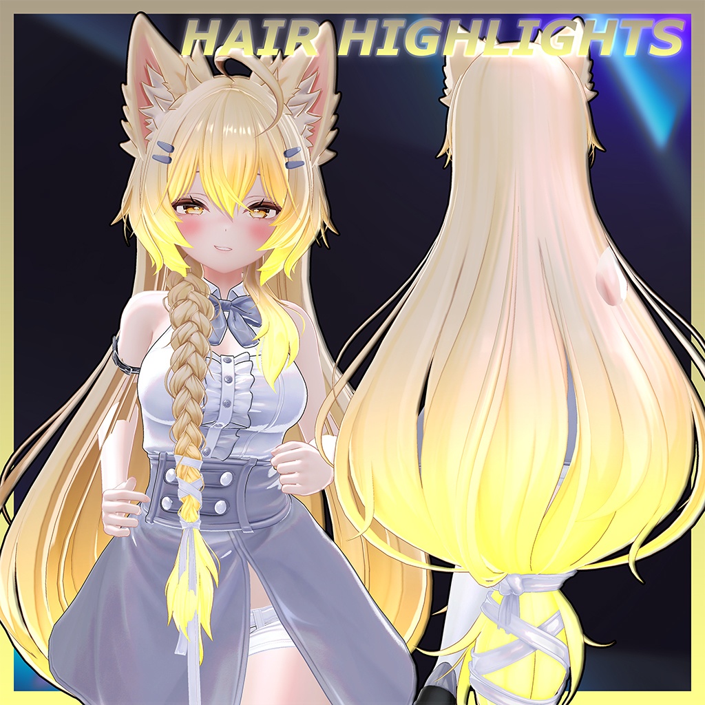 Mayo Hair Highlights Texture 【VRC Hair Texture - Chocolate rice】