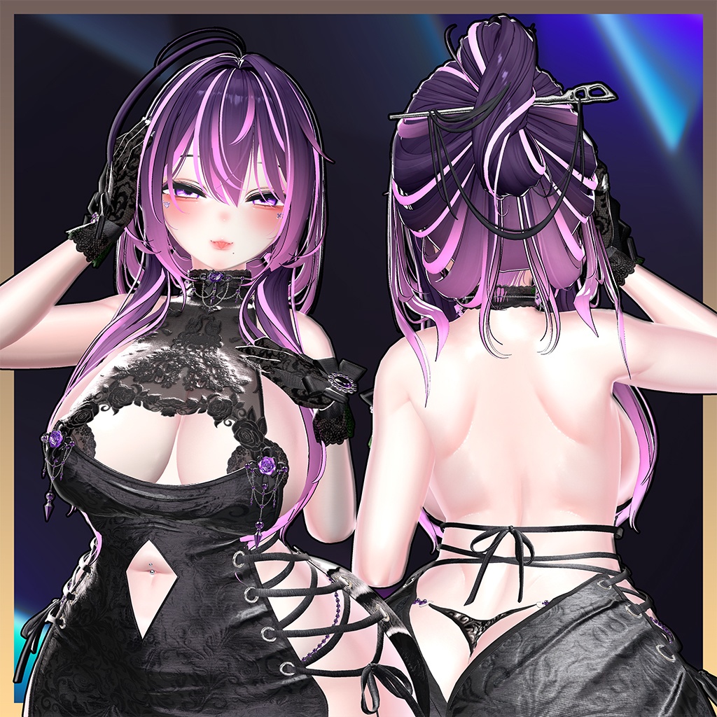 Noir Hair Highlights Texture 【VRC Hair Texture - LookVook】