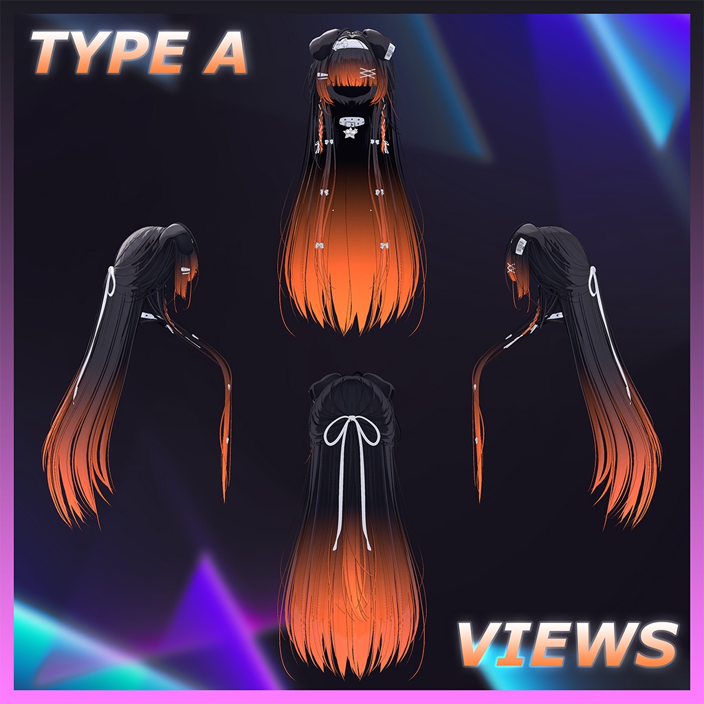 ♥ Classic Long ♥ Highlights Texture 【VRC Hair Texture - Nanaha】