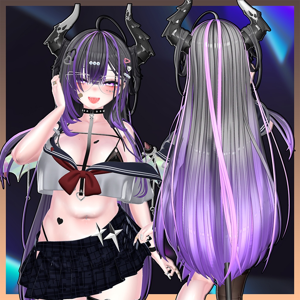 Asmodeus Hair Highlights Texture 【VRC Hair Texture - MOMORI】