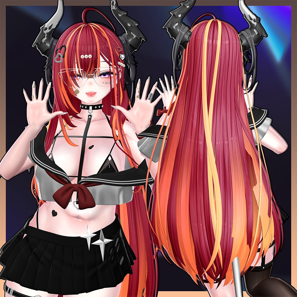 Asmodeus Hair Highlights Texture 【VRC Hair Texture - MOMORI】
