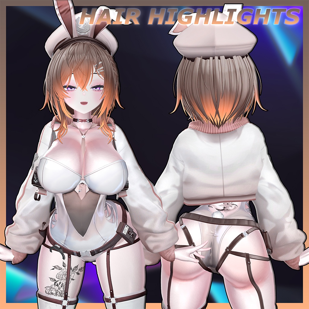 Plait Hair Highlights Texture 【VRC Hair Texture - MOMORI】
