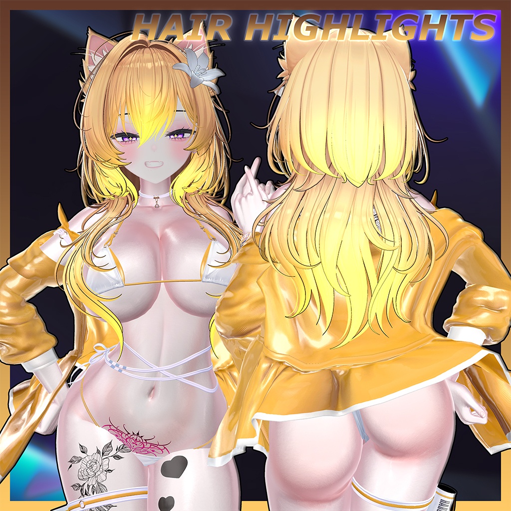 Denim Hair Highlights Texture 【VRC Hair Texture - LookVook】