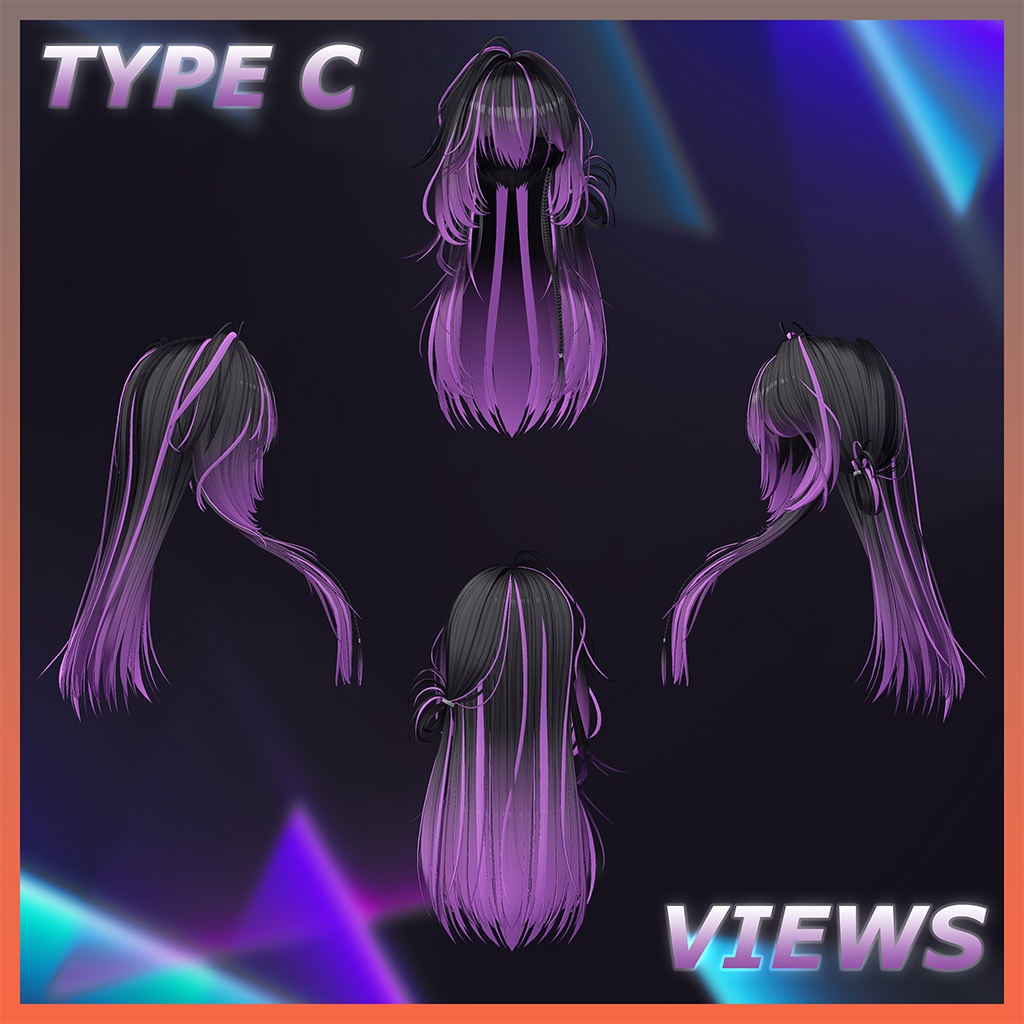 Lucid Hair Highlights Texture 【VRC Hair Texture - MOMORI】