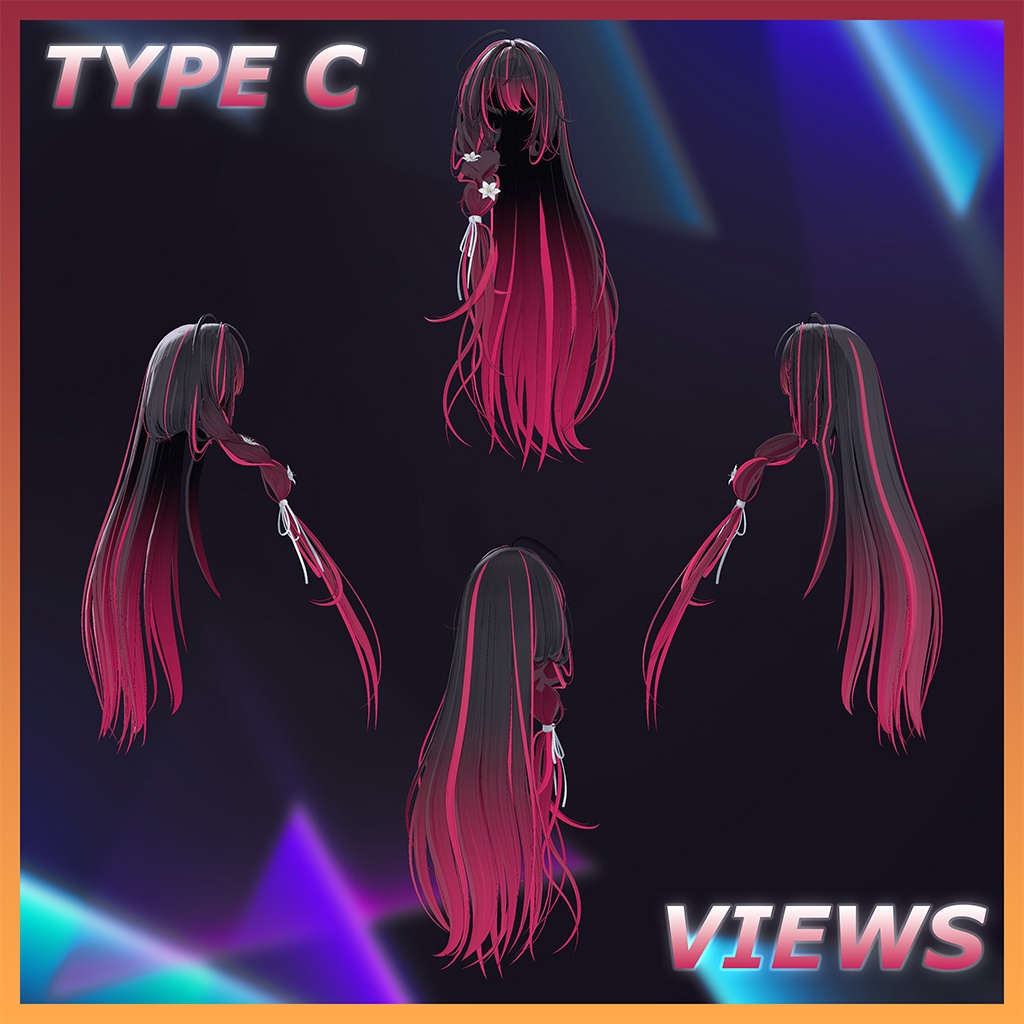 ♥ Antique Braid ♥ Highlights Texture 【VRC Hair Texture - Nanaha】