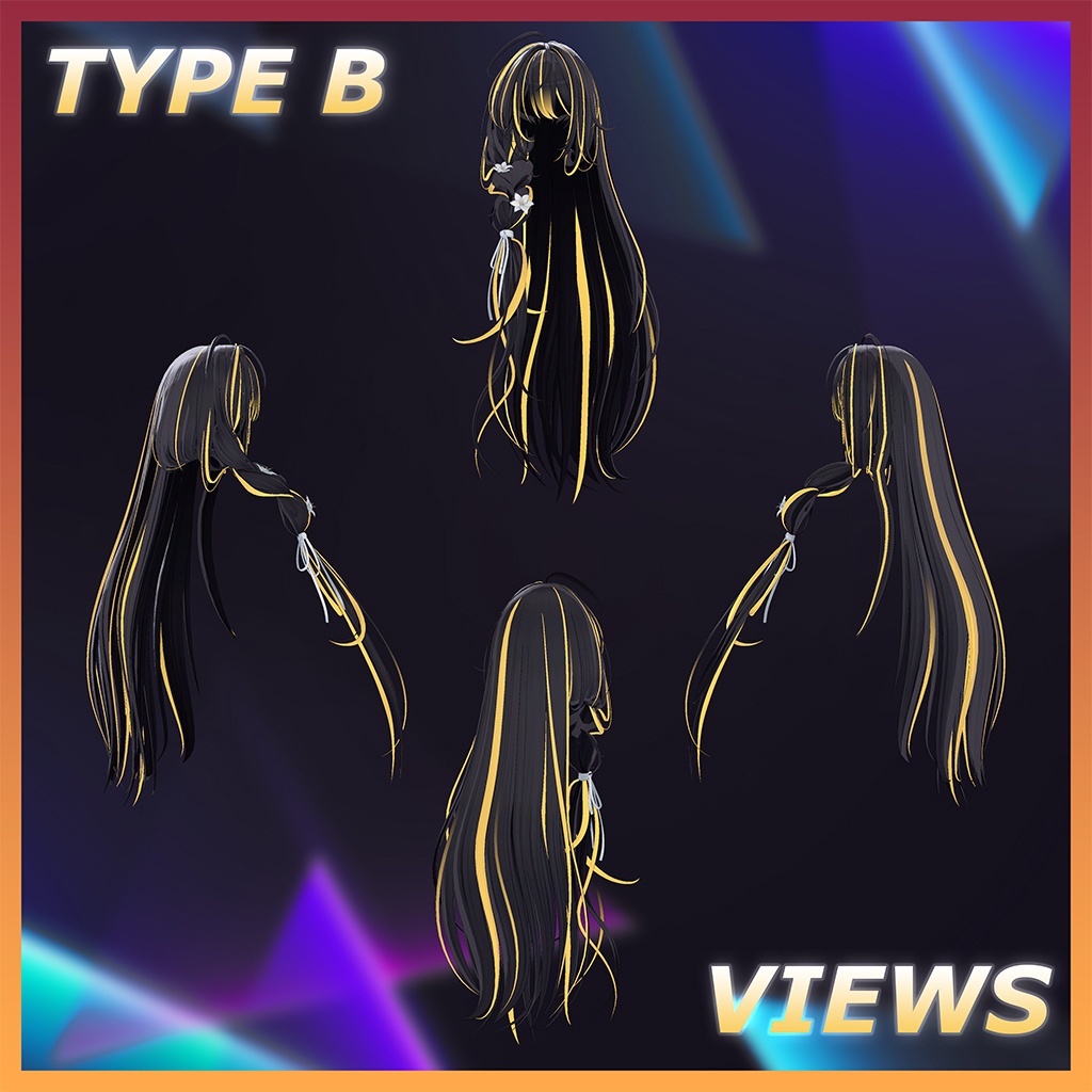 ♥ Antique Braid ♥ Highlights Texture 【VRC Hair Texture - Nanaha】