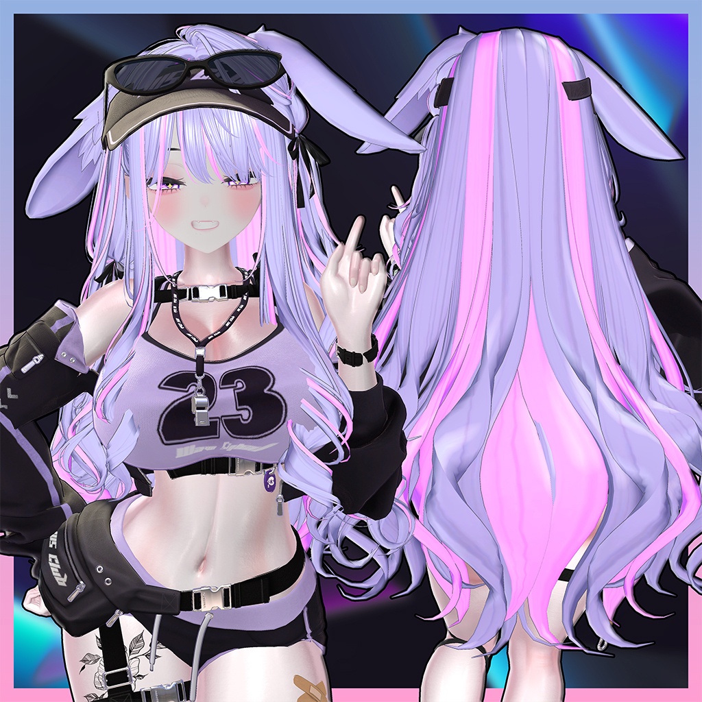 Rabby Long Hair Highlights Texture 【VRC Hair Texture - GLAY Unknown】