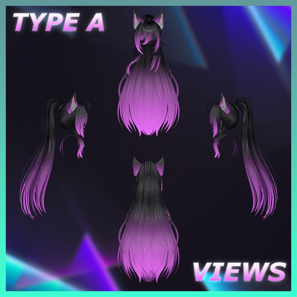 Kitsune-Miko Highlights Texture 【VRC Hair Texture - MOMORI】