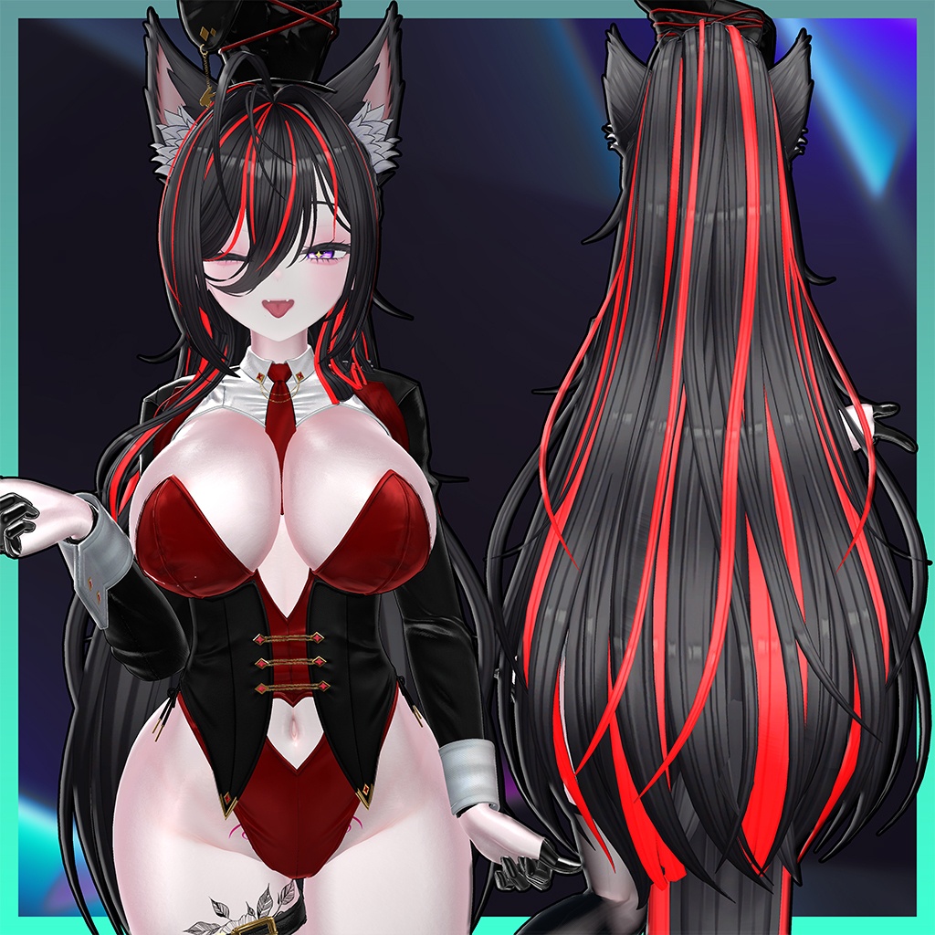 Kitsune-Miko Highlights Texture 【VRC Hair Texture - MOMORI】