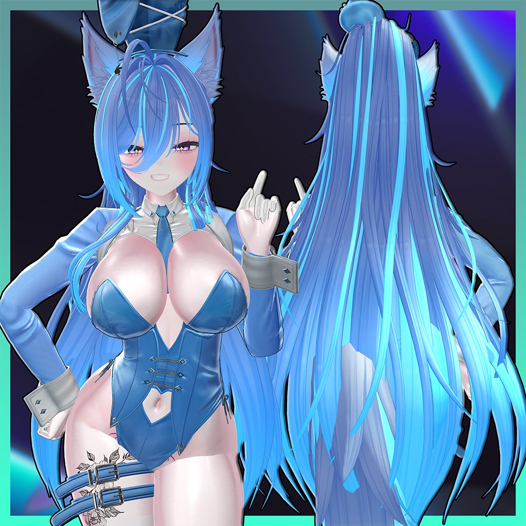 Kitsune-Miko Highlights Texture 【VRC Hair Texture - MOMORI】