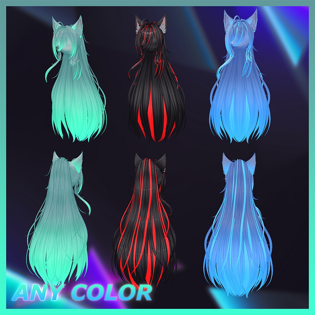 Kitsune-Miko Highlights Texture 【VRC Hair Texture - MOMORI】