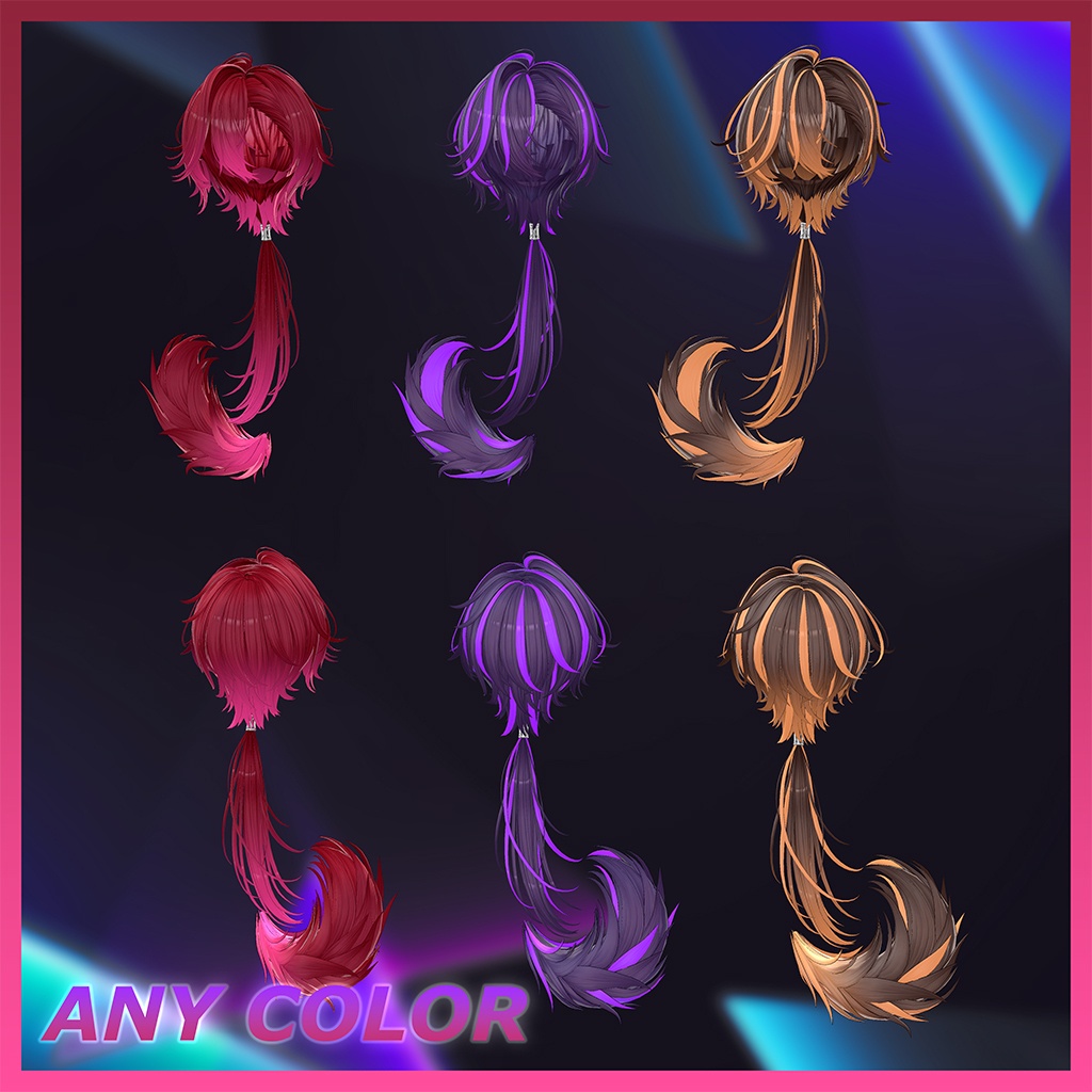 Komaru_Hair Highlights Texture 【VRC Hair Texture - MOMORI】