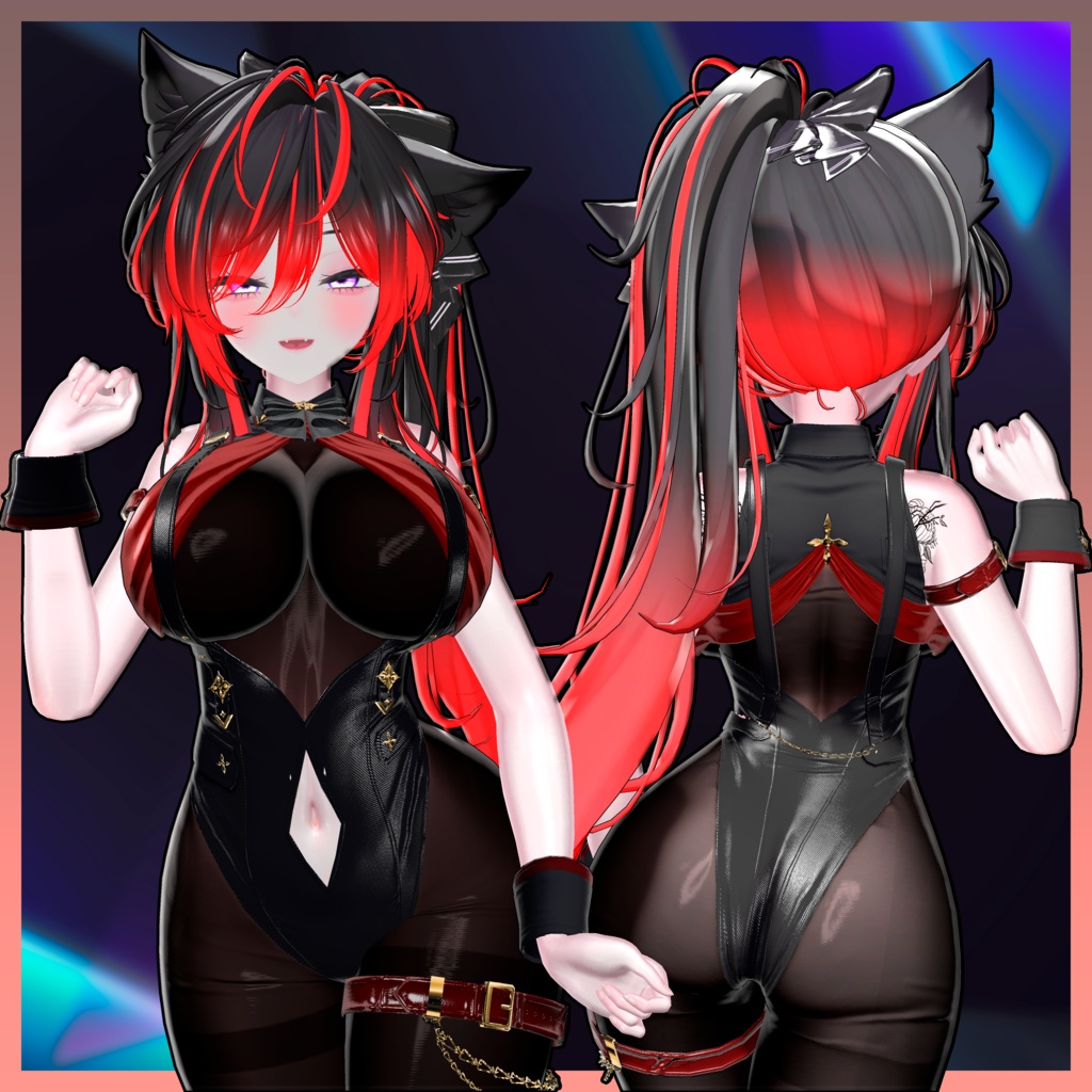 Comfy Pony Tail Hair Highlights Texture 【VRC Hair Texture - GLAY Unknown】