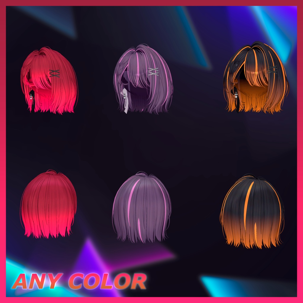 ♥ Sharp Edge ♥ Highlights Texture 【VRC Hair Texture - Nanaha】