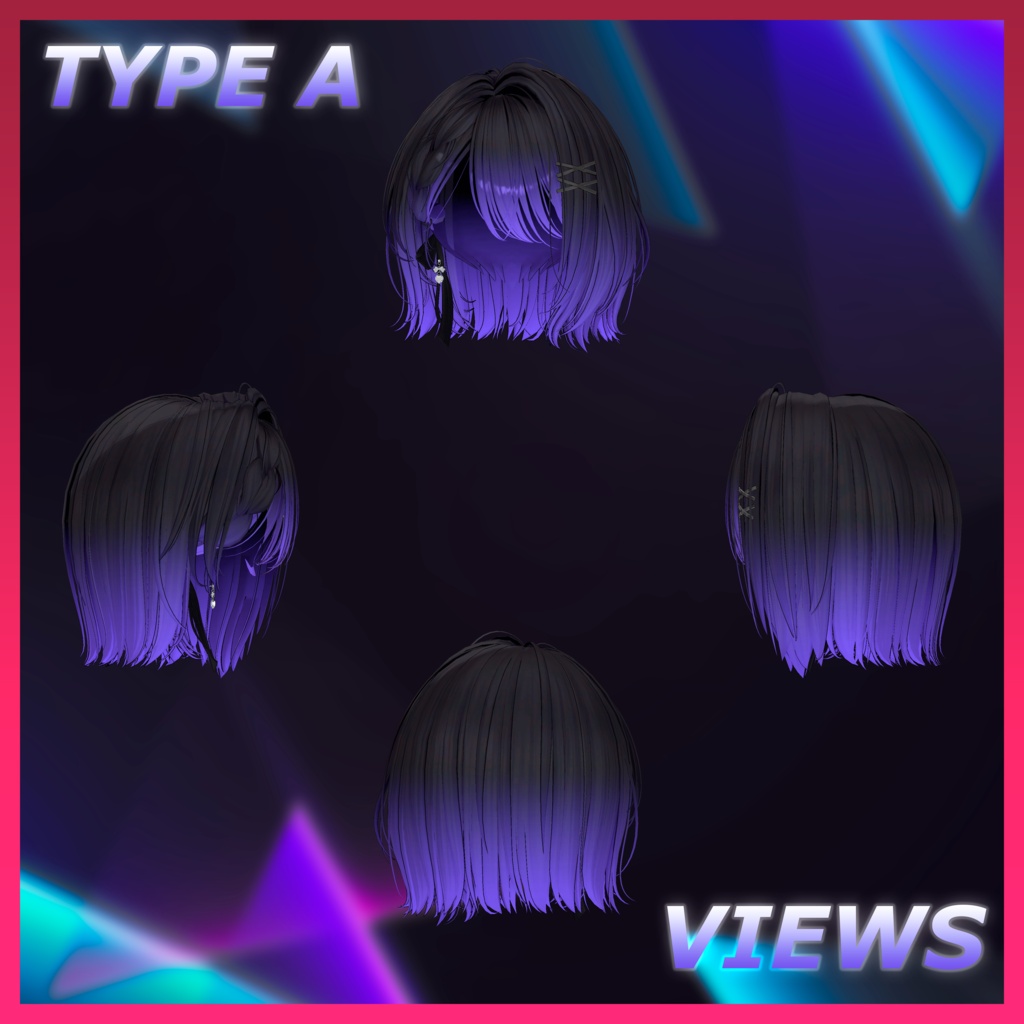 ♥ Sharp Edge ♥ Highlights Texture 【VRC Hair Texture - Nanaha】