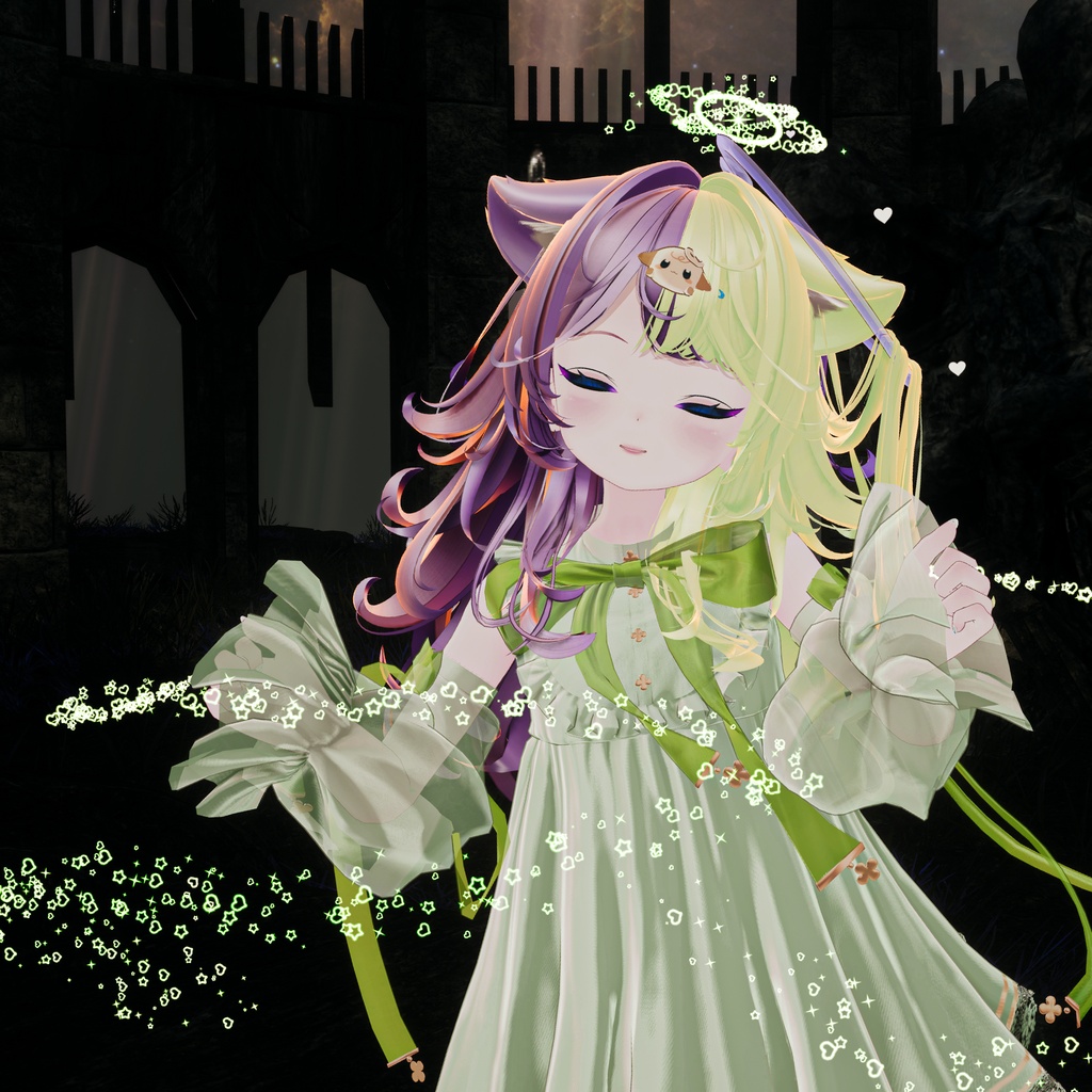 【VRChat向け】Starlit Halo Particle Set|指先・足元・トレイル・Halo パーティクルセット