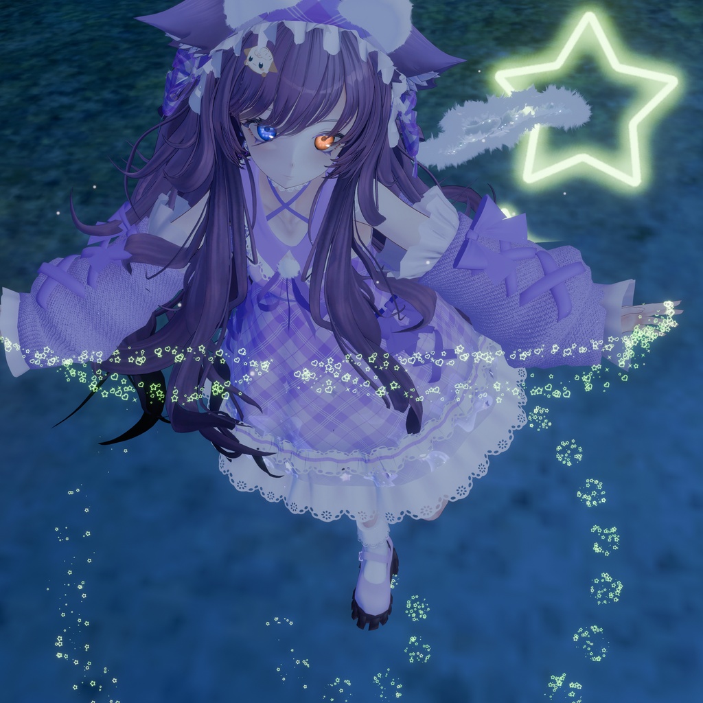 【VRChat向け】Starlit Halo Particle Set|指先・足元・トレイル・Halo パーティクルセット