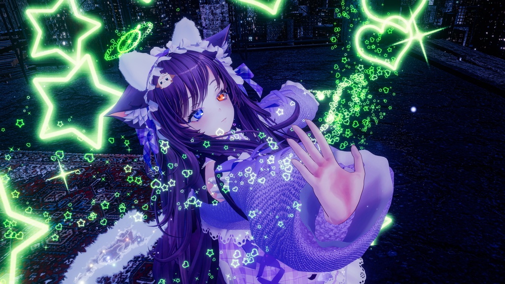 【VRChat向け】Starlit Halo Particle Set|指先・足元・トレイル・Halo パーティクルセット