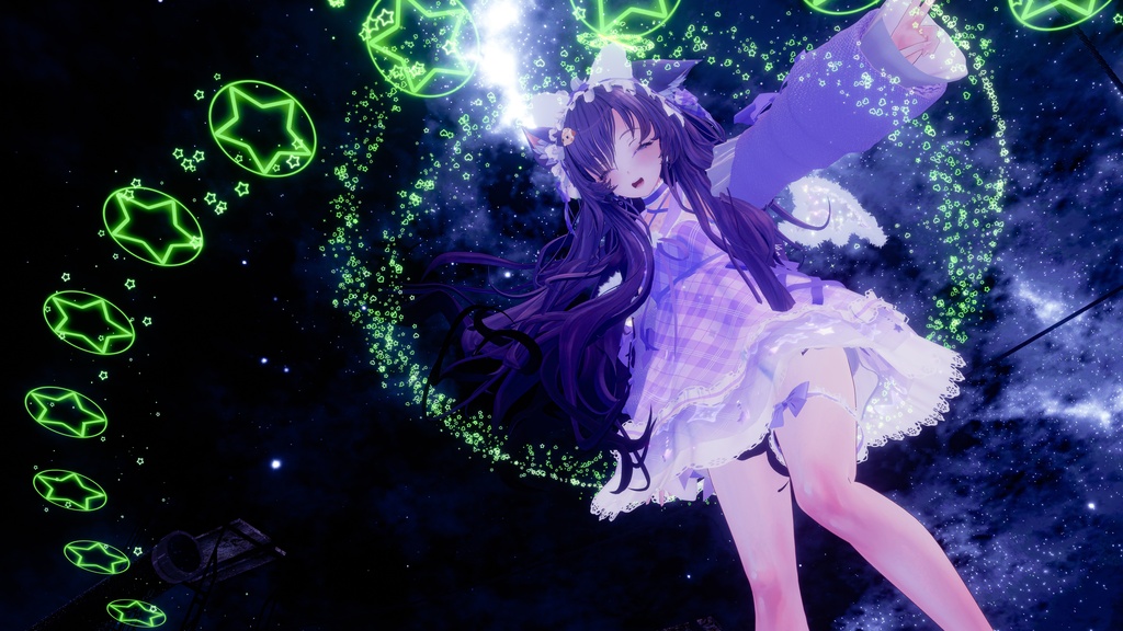 【VRChat向け】Starlit Halo Particle Set|指先・足元・トレイル・Halo パーティクルセット