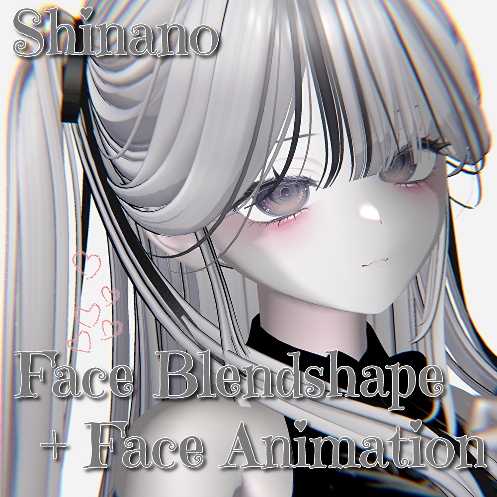 【しなの-Shinano】Face Blendshape + Face Animation,Face シェイプキー
