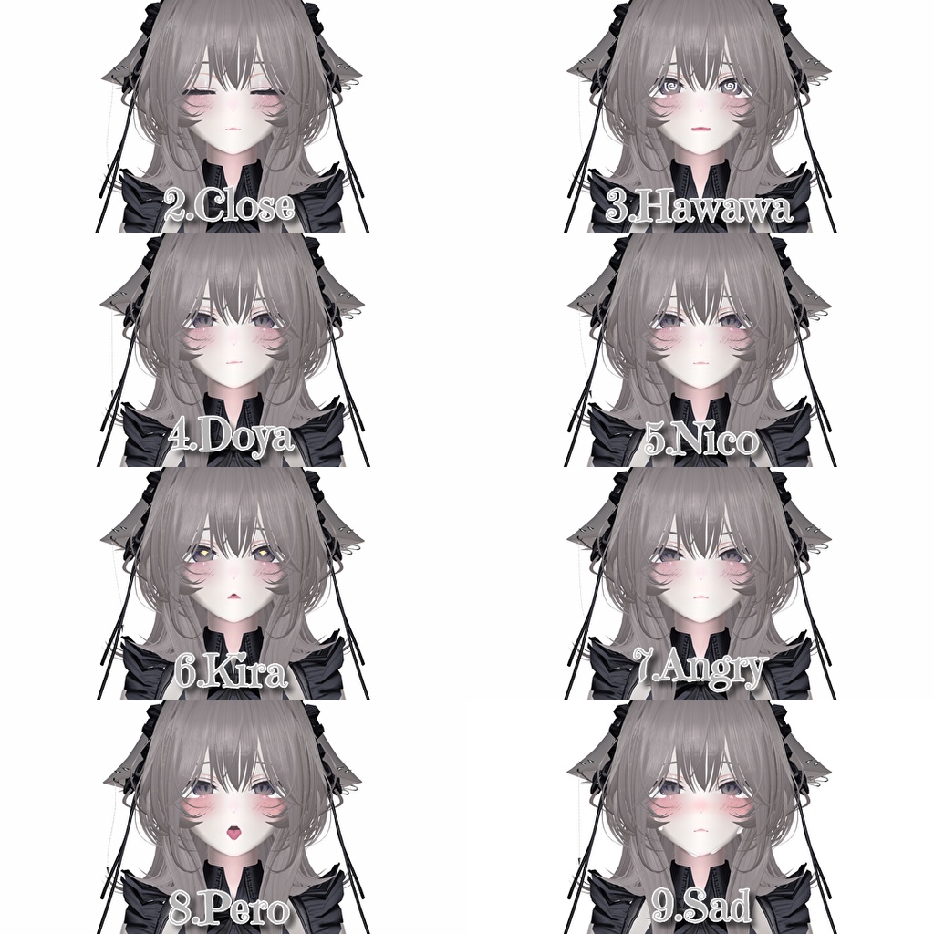 【しなの-Shinano】Face Blendshape + Face Animation,Face シェイプキー