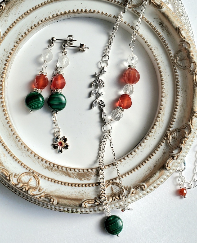 ピアス・イヤリング<豊前江>ネックレスセット