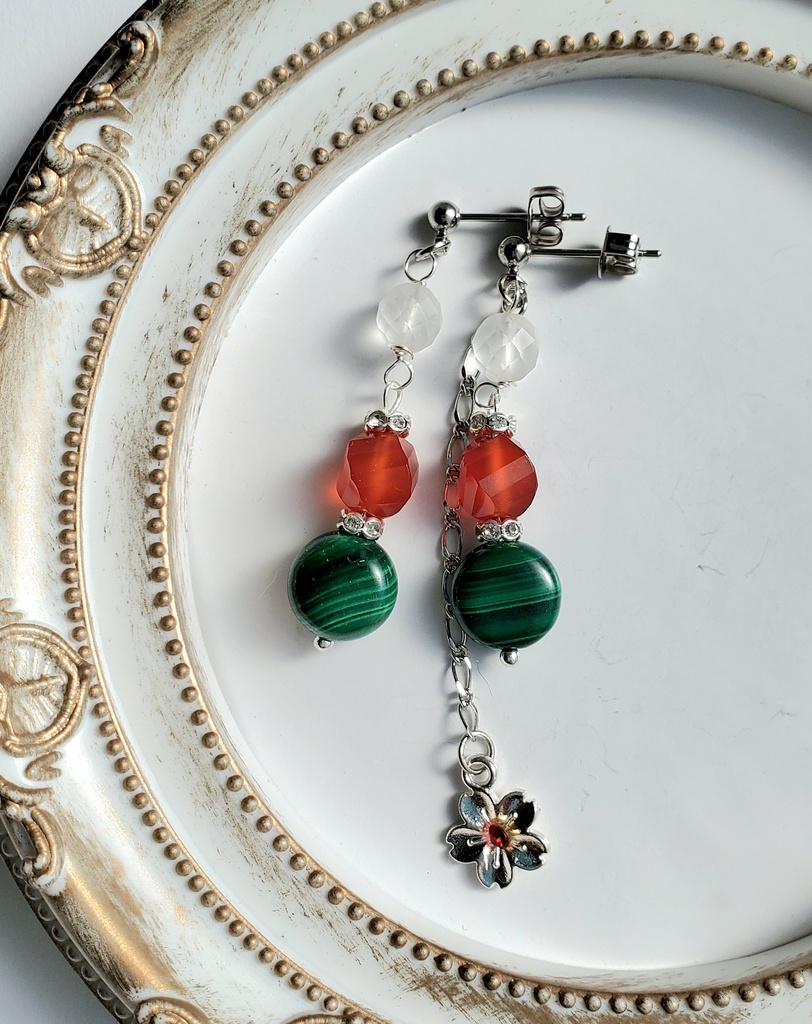 ピアス・イヤリング<豊前江>ネックレスセット