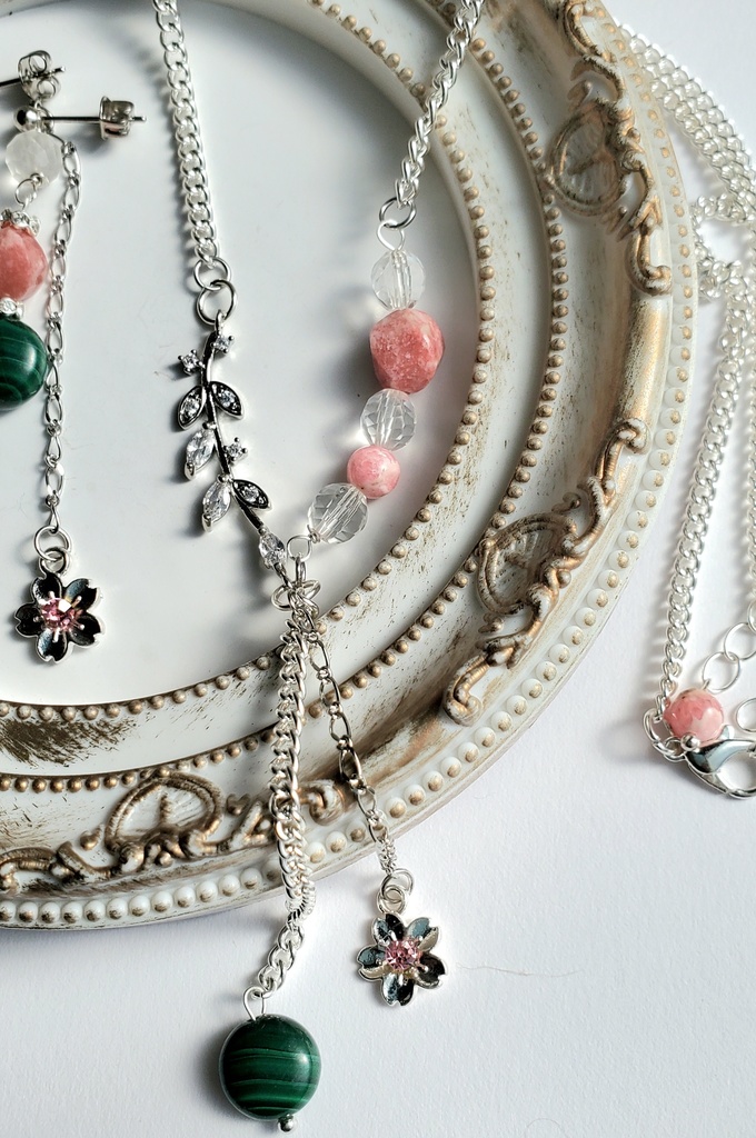 ピアス・イヤリング<村雲江>ネックレスセット