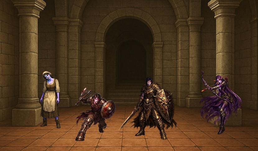 RPGツクールMV/MZ用素材 モンスター画像 呪縛魔人系モンスター素材 8体パック