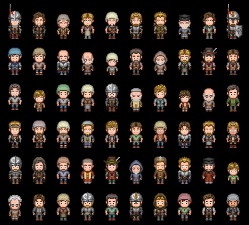 着せ替え素材350点以上！ RPGツクールMV/MZ用 レイヤー式 歩行グラフィック素材集- 男性編 -
