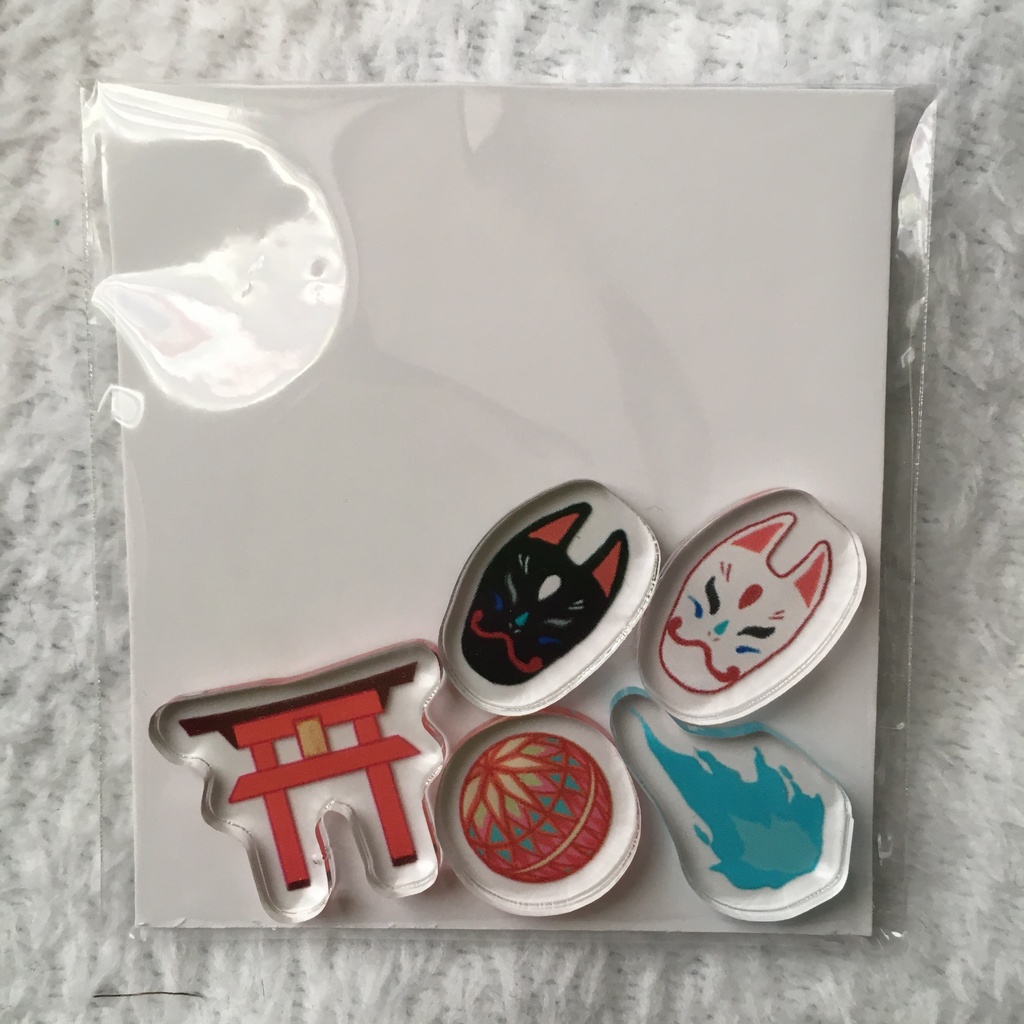 アクリルチップ　怪談モチーフ