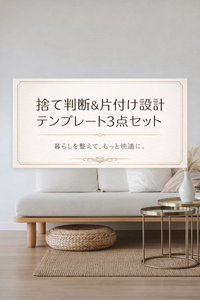 整理収納テンプレート&PDF5点セット