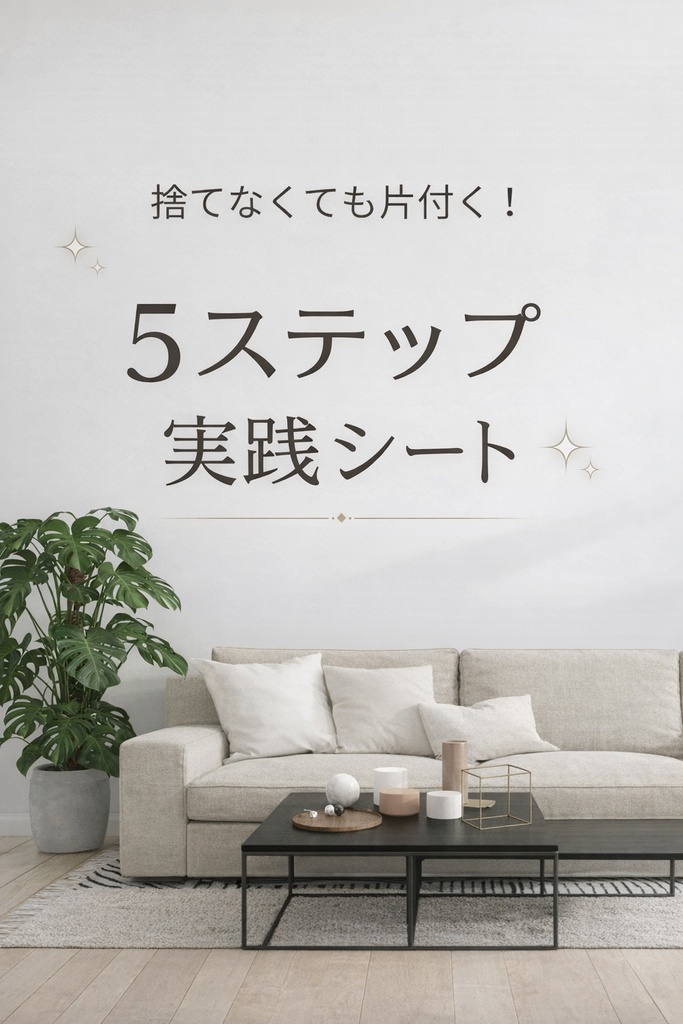 捨てなくても片付く｜5ステップ実践シート【PDF】
