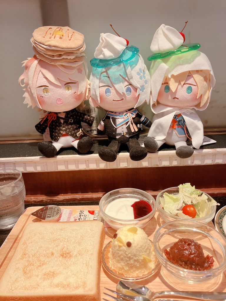 メロンソーダ ホットケーキ ぬい帽子