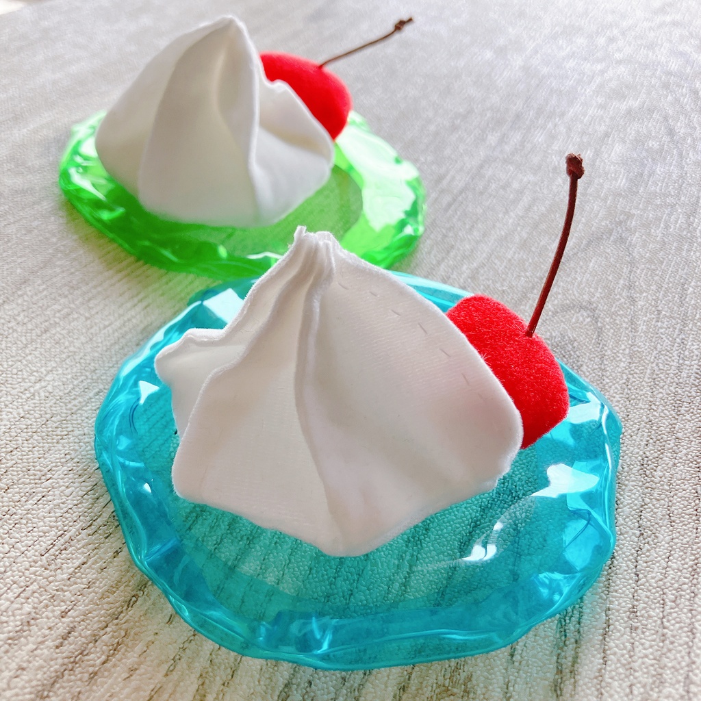 メロンソーダ ホットケーキ ぬい帽子