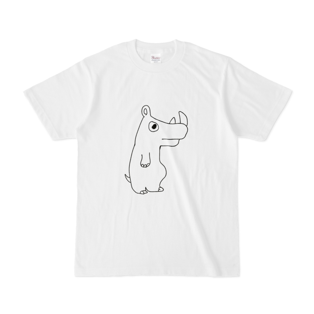 サイのTシャツ－白－