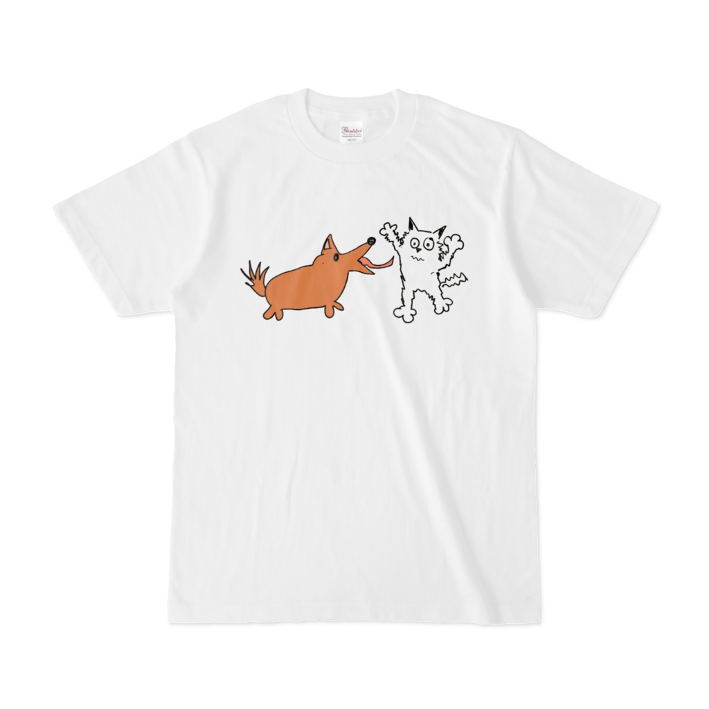 犬と猫のTシャツ