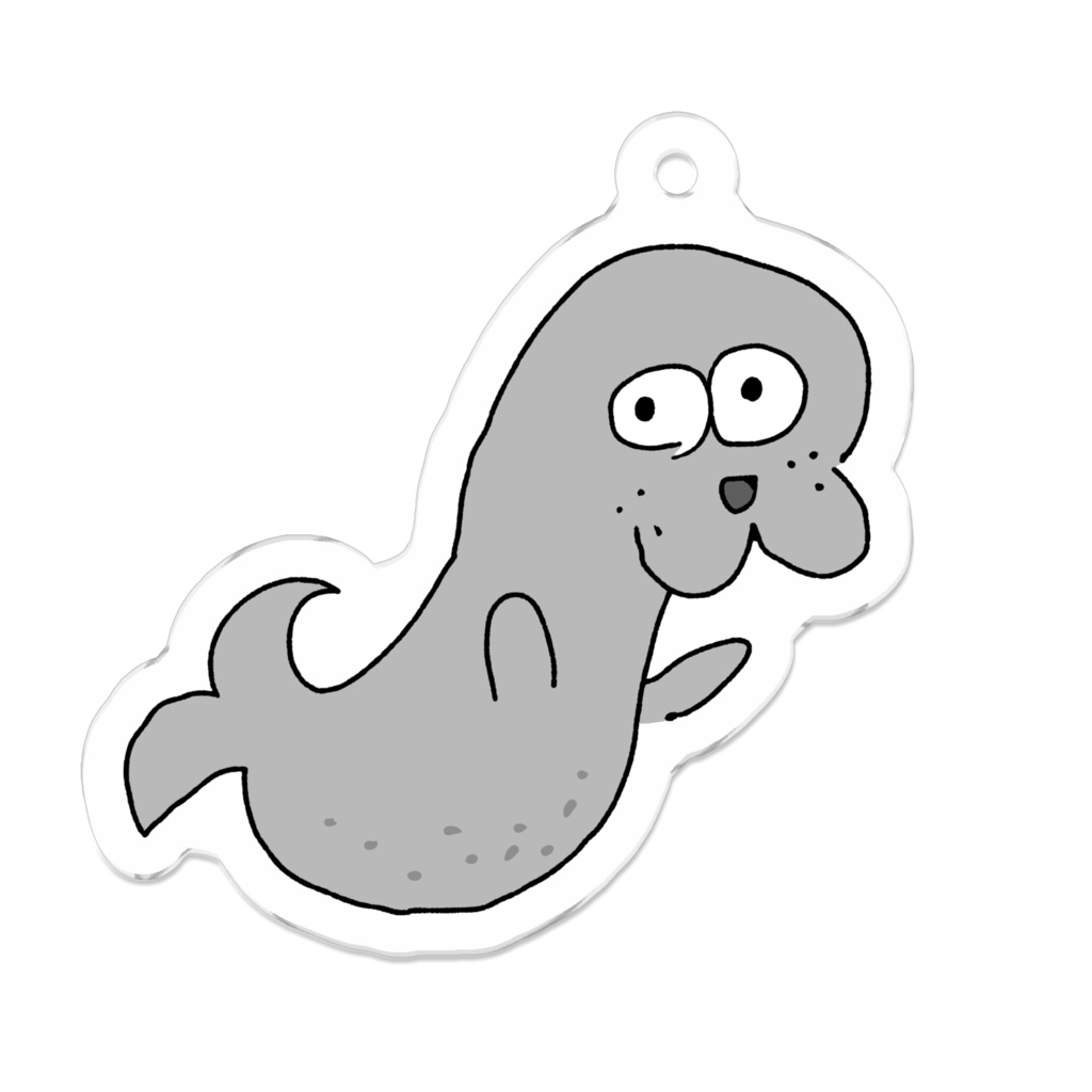 アザラシのアクリルキーホルダー