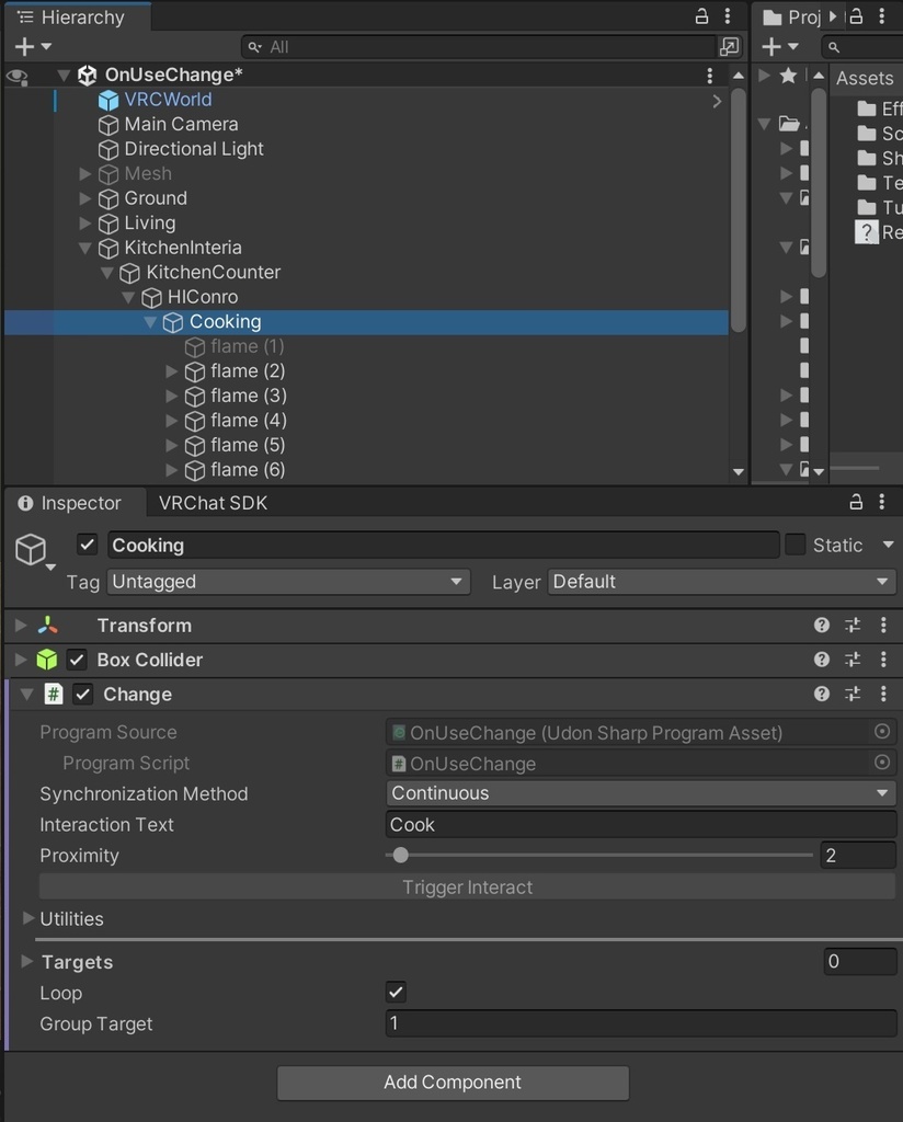 【無料】プレーヤーがトリガーを引くたびにオブジェクトを切り替えて変化させる