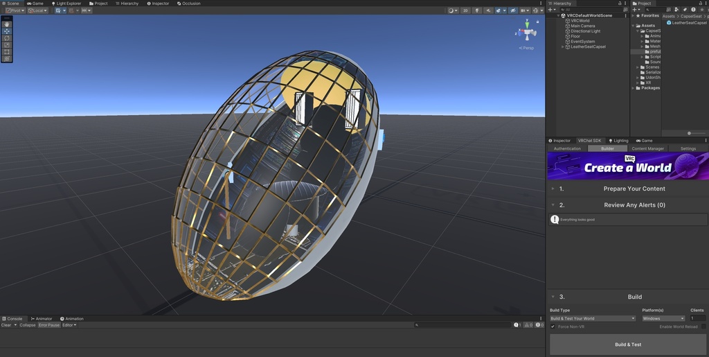 【無料】VRChat ワールド ギミック Use,Sitでアニメーション実行