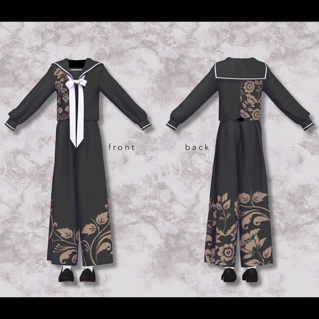 【旧素体対応】SailorSuit セーラー服【VRChat想定衣装】